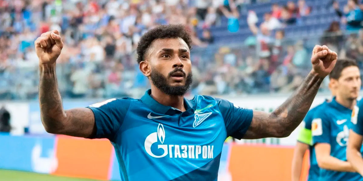 Wendel celebra vitória pelo Zenit (Foto: Vyacheslav Evdokimov / Zenit)