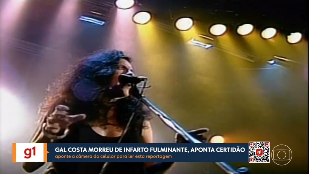 Gal Costa lutava contra um câncer na cabeça e pescoço e teve um infarto fulminante (Foto Reprodução/Globoplay)