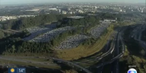 A fábrica da famosa montadora - Foto Globocop, da TV Globo