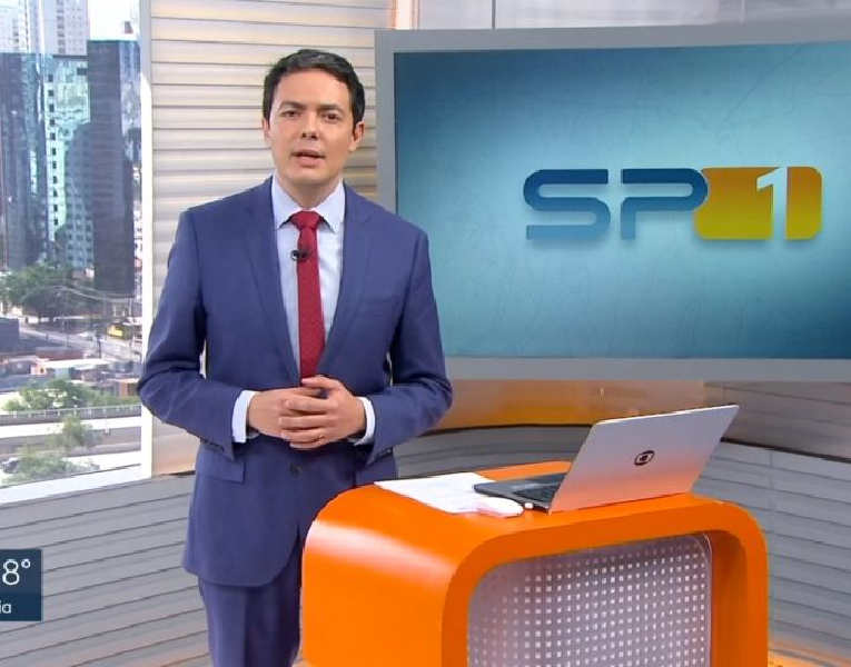 Alan Severiano sob comando do 'SP1', na Globo (Foto: Reprodução/ Internet)