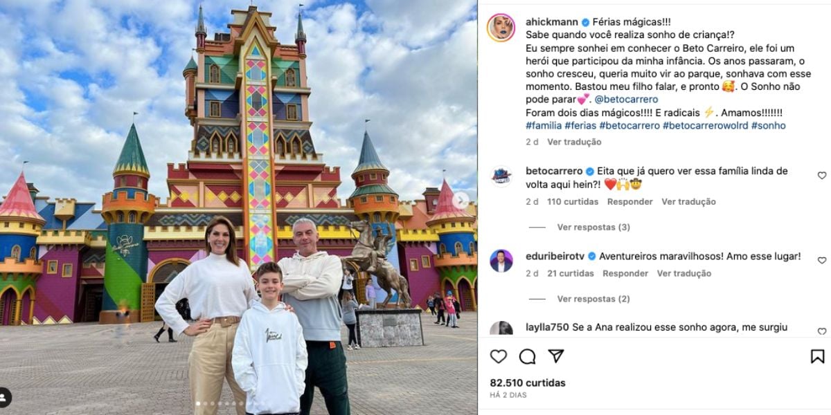 Ana Hickmann, Alexandre Corrêa e Alexandre Jr (Foto: Reprodução / Instagram)