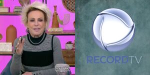 Ana Maria Braga no Mais Você e logo da Record (Fotos: Reproduções / Globo / Montagem)