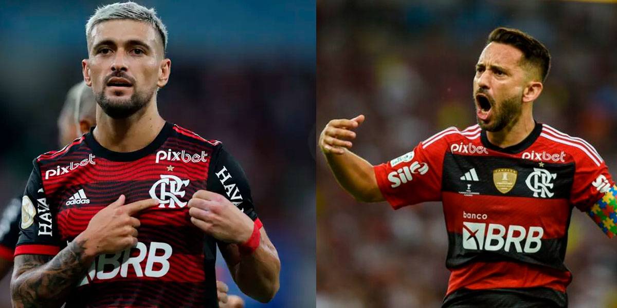 Arrascaeta E Everton Ribeiro - Montagem Tv Foco