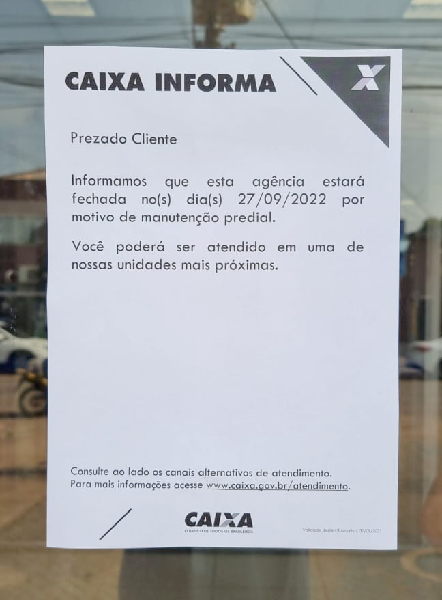 Comunicado da Caixa (Foto: Reprodução/ Internet)