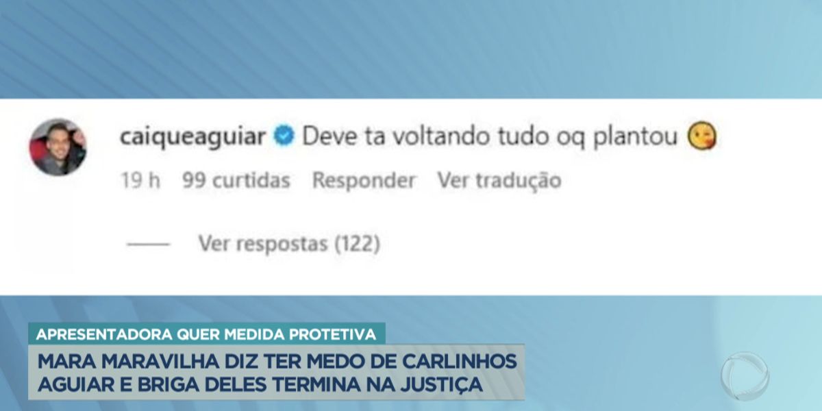 Comentário de Caique Aguiar (Foto: Balanço Geral / Record) 