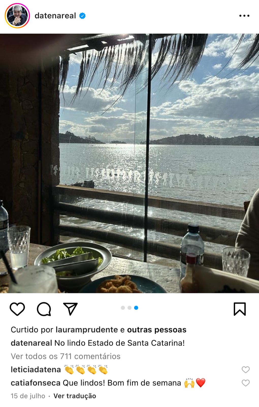 Datena e sua família de férias - Foto Reprodução Instagram