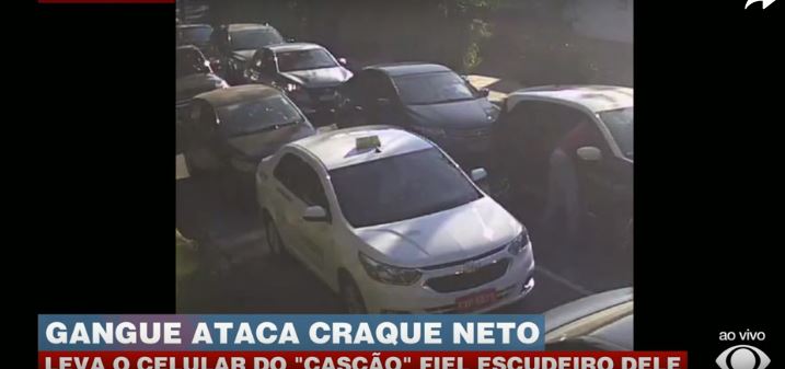 Datena noticia assalto a carro de Craque Neto - Foto Band