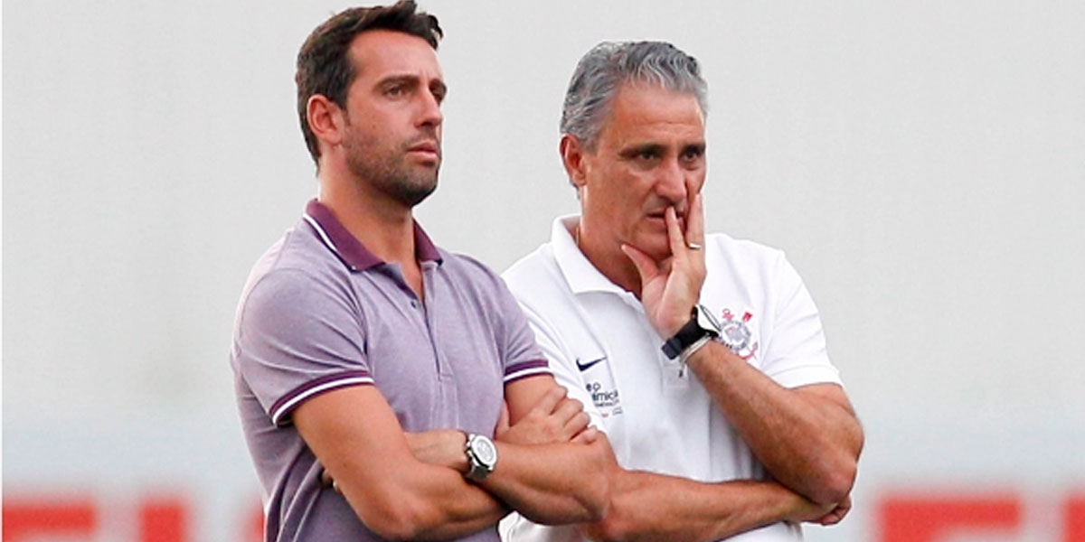 Edu Gaspar e Tite, na época de Corinthains - (Reprodução: Internet)