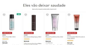 Estes são os produtos do O Boticário que irão sair de linha muito em breve - Foto Site O Boticário