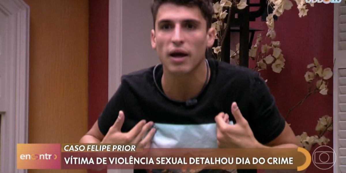 Felipe Prior no BBB (Foto: Reprodução / Encontro da Globo)