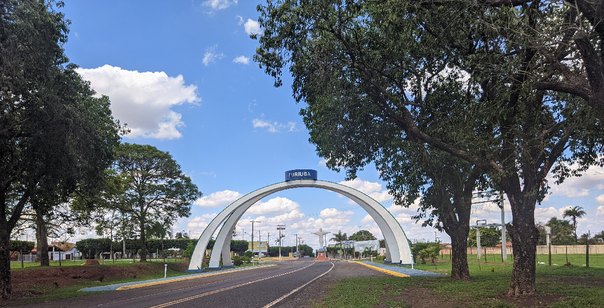 Entrada da cidade de Turiuba (Foro: Reprodução/ Internet)