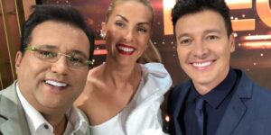 Geraldo Luís, Ana Hickmann e Rodrigo Faro - Foto Record