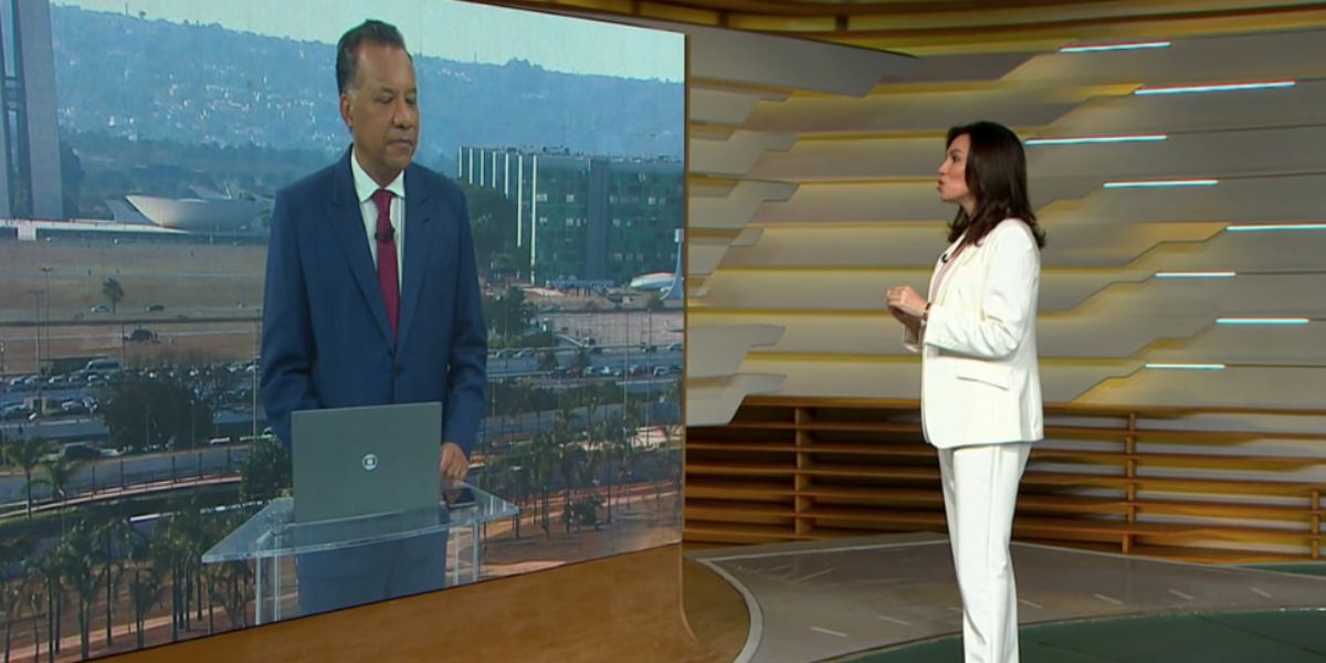 Heraldo Pereira e Ana Paula Araújo no Bom Dia Brasil (Foto: Reprodução / Globo) 