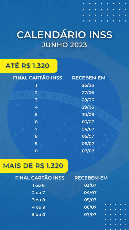 Calendário do INSS 2023 (Foto: Reprodução/ Internet)