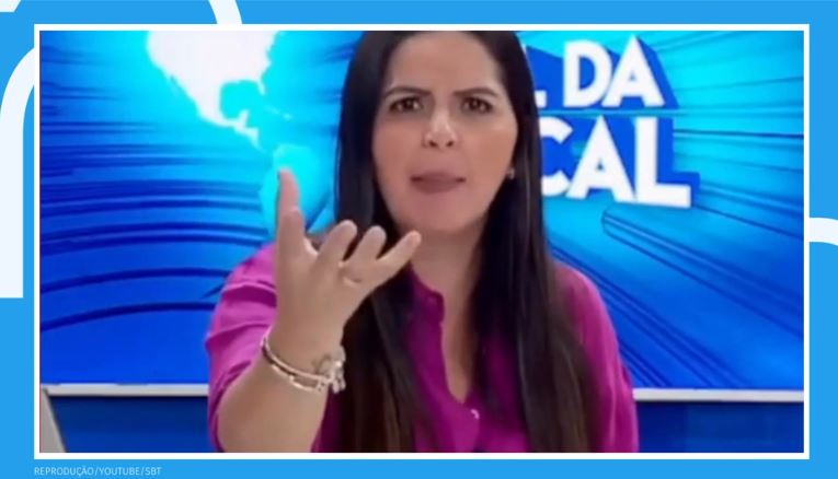 Joélia Luz no Jornal da Tropical na afiliada do SBT- Foto Reprodução Noticias da TV