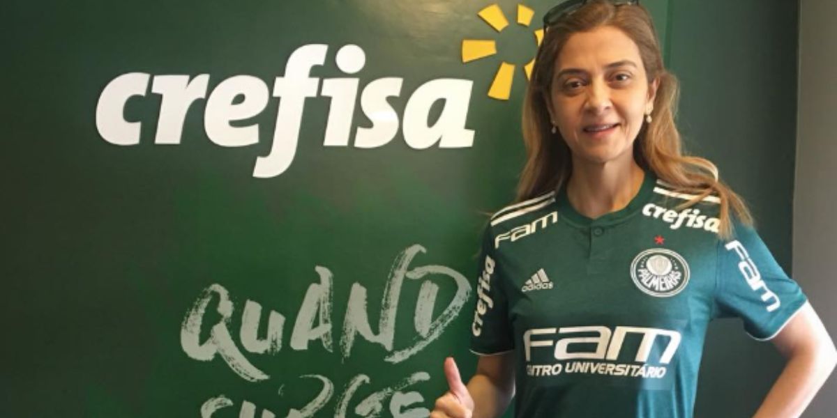 Leila Pereira após assumir patrocínio do Palmeiras (Reprodução - Internet)