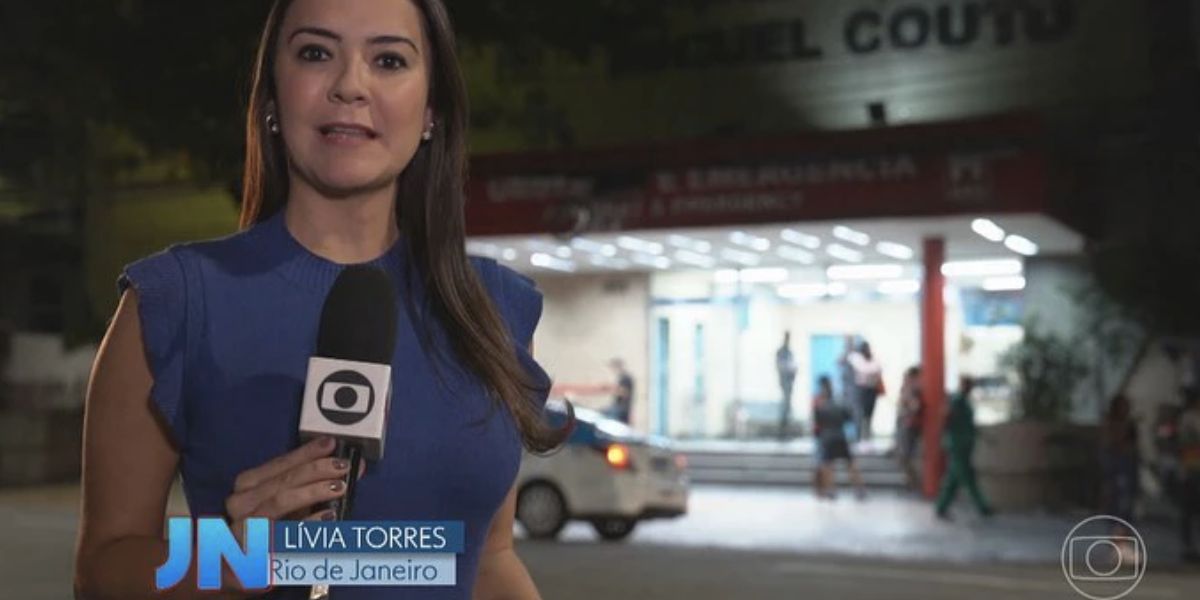 Lívia Torres no Jornal Nacional (Foto: Reprodução / Globo) 