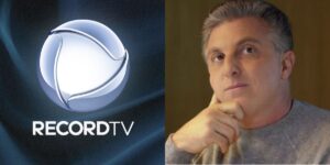 Logo da Record e Luciano Huck - Foto Reprodução Internet