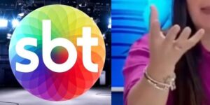 Logo do SBT e Joélia Luz no Jornal da Tropical na afiliada da emissora - Foto Reprodução Noticias da TV