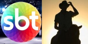 Logo do SBT e sombra de sertanejo - Foto Reprodução Internet