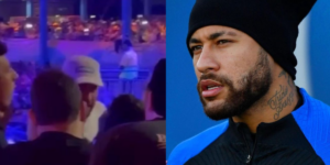 Neymar discute durante show (Reprodução/Montagem Tv Foco)