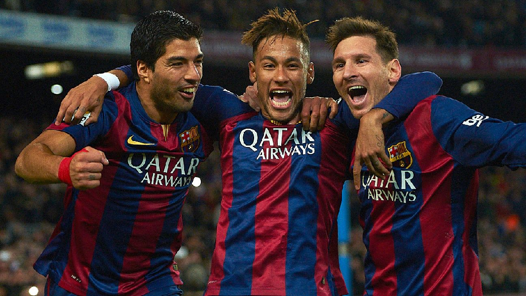 Trio MSN com Messi, Suarez e Neymar (Foto: Reprodução/ Internet)