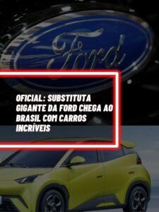 Montagem TV Foco com o logotipo da Ford e um carro BYD (Montagem - TV Foco)