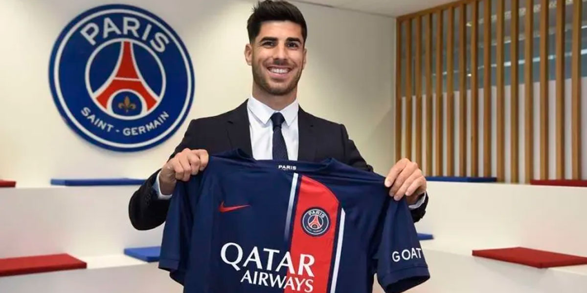 Marco Asensio, novo reforço do PSG - Paris Saint Germain Divulgação