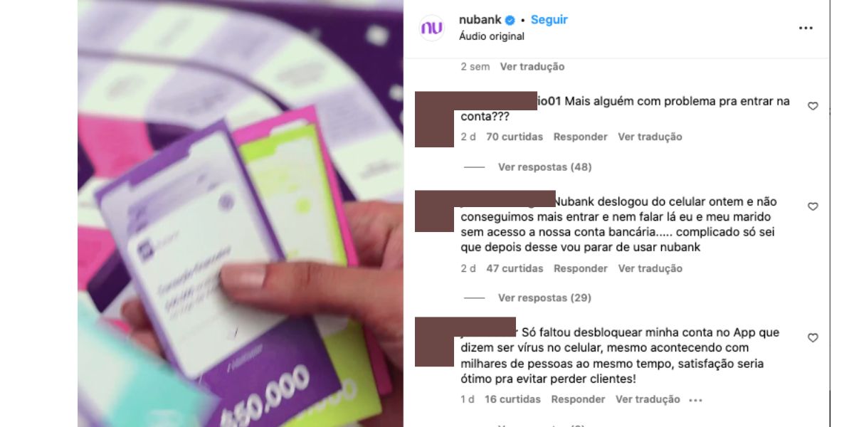 Reclamações Nubank (Foto: Reprodução / Instagram) 