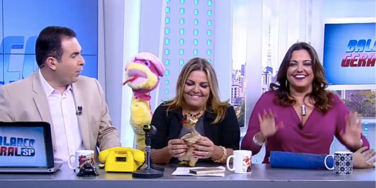 Reinaldo Gottino, Mabell Reipert e Fabiola Reipert no Hora da Venenosa (Foto: Reprodução / Record)