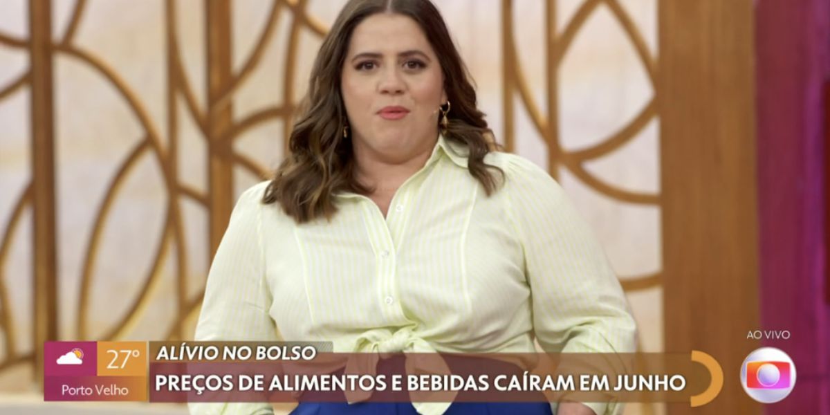 Tati Machado, substituta de Patrícia Poeta, no Encontro (Foto: Reprodução / Globo)