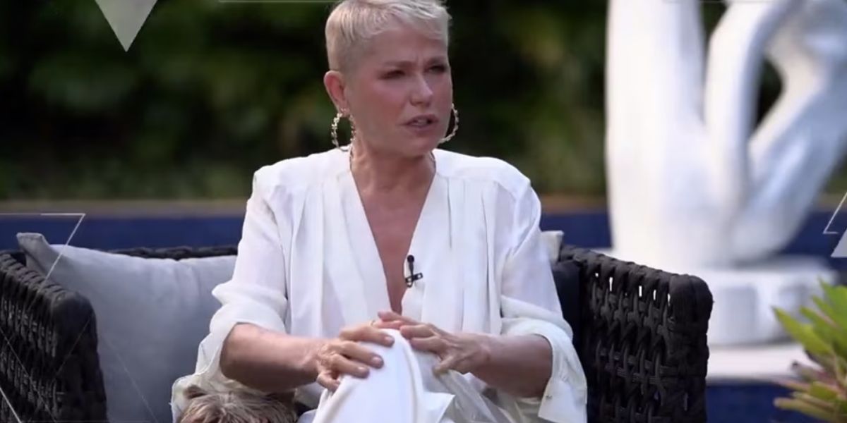 Xuxa em entrevista para o Fantástico (Foto: Reprodução / Globo) 