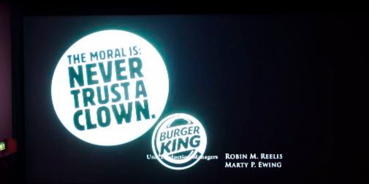 Campanha "Nunca acredite em um palhaço", do Burger King (Foto: Reprodução/Twitter)