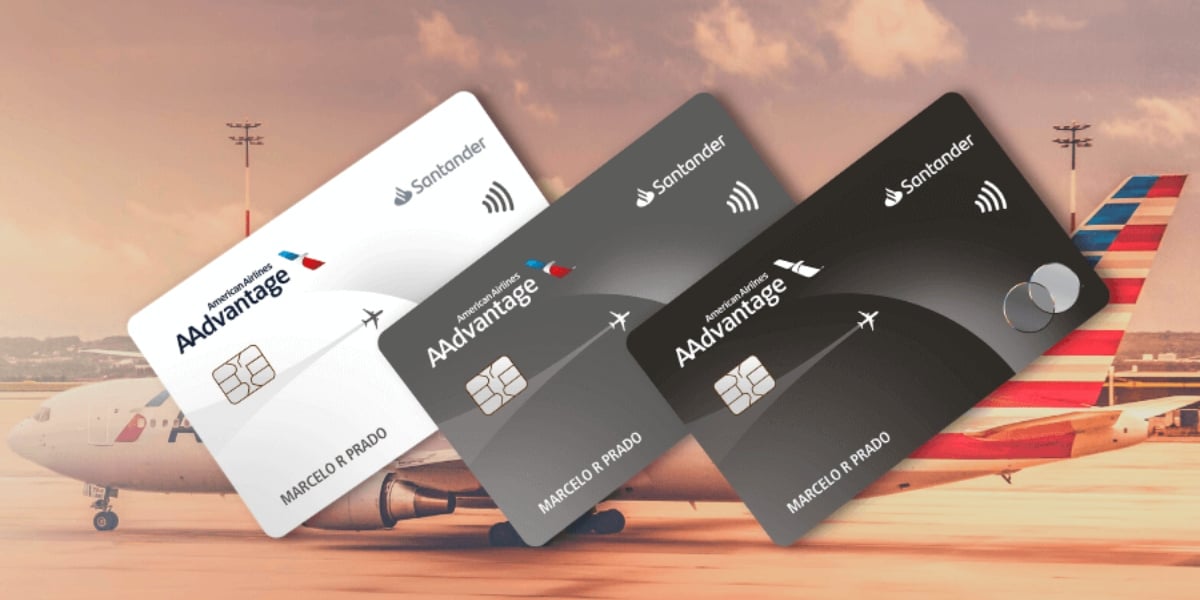 Cartões AAdvantage oferecem milhas (Foto: Reprodução/Santander)