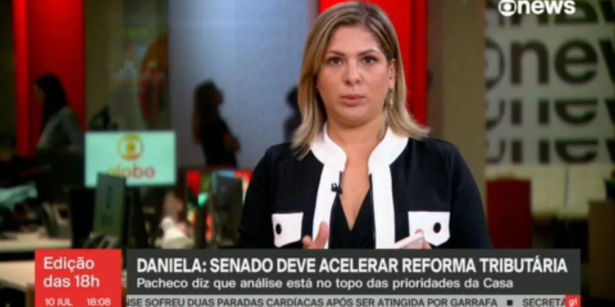 Daniela Lima já deu as primeiras notícias no Grupo Globo (Foto: Reprodução/GloboNews)