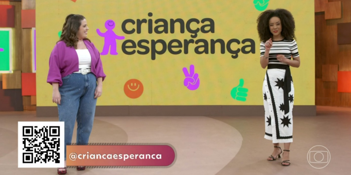 Tati Machado e Valéria Almeida anunciaram atrações do "Criança Esperança" (Foto: Reprodução/TV Globo)
