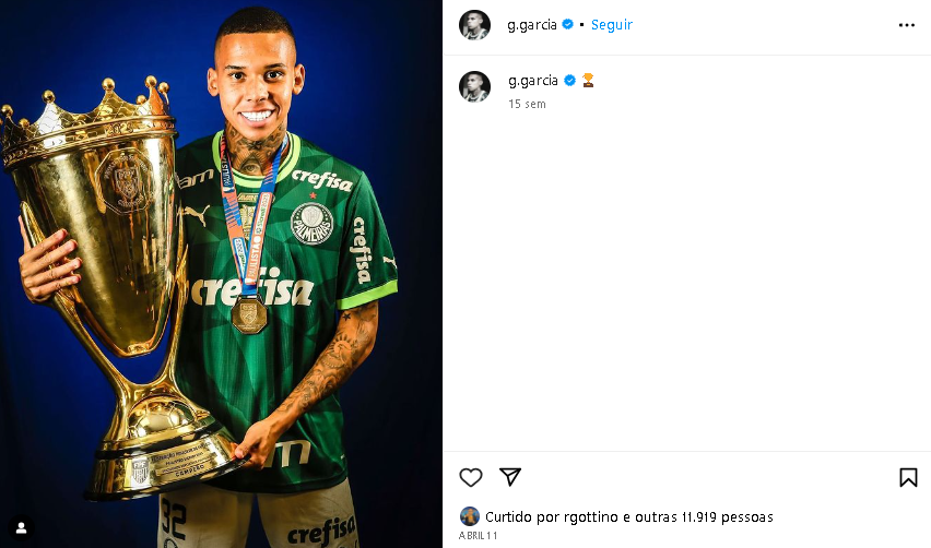 Vídeo: jogador do Palmeiras é exposto por garota de programa