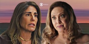 Irene (Gloria Pires) e Agatha (Eliane Giardini) em cenas de Terra e Paixão (Foto: Reprodução / Globo / Montagem TV Foco)