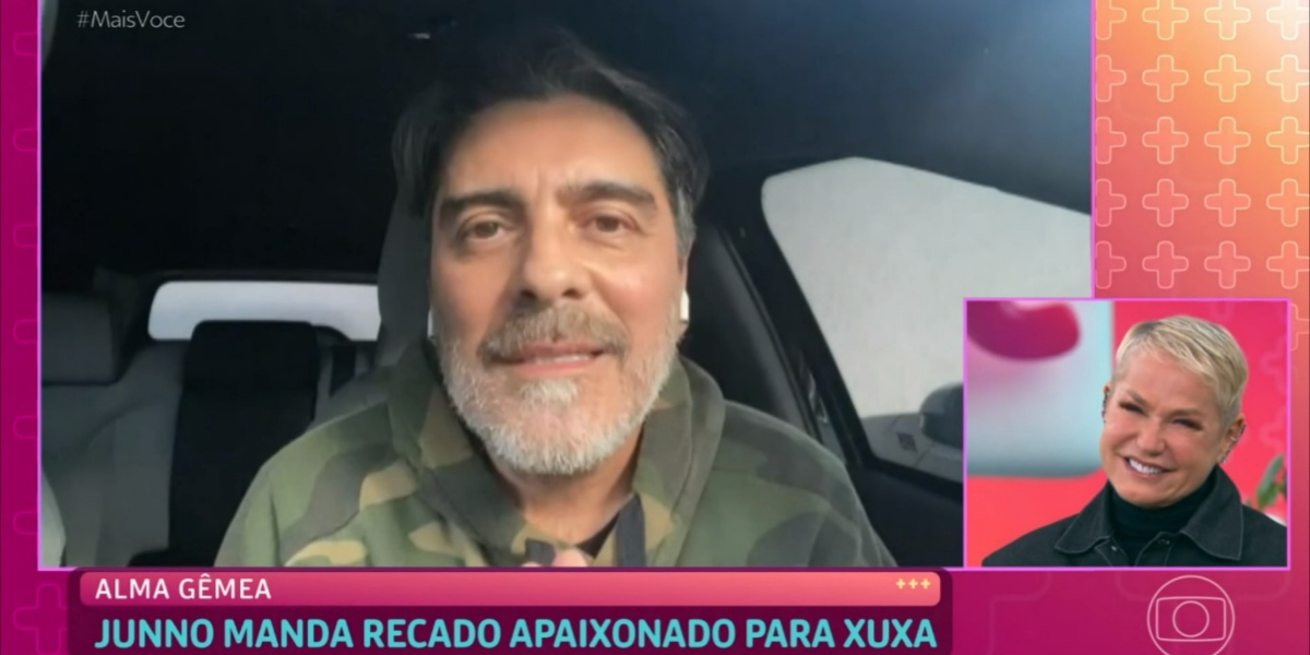 Junno Andrade mandou recado para Xuxa (Foto: Reprodução/TV Globo)