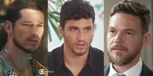 Lui, Fred e Theo em cenas de Vai na Fé (Foto: Reprodução / Globo / Montagem TV Foco)