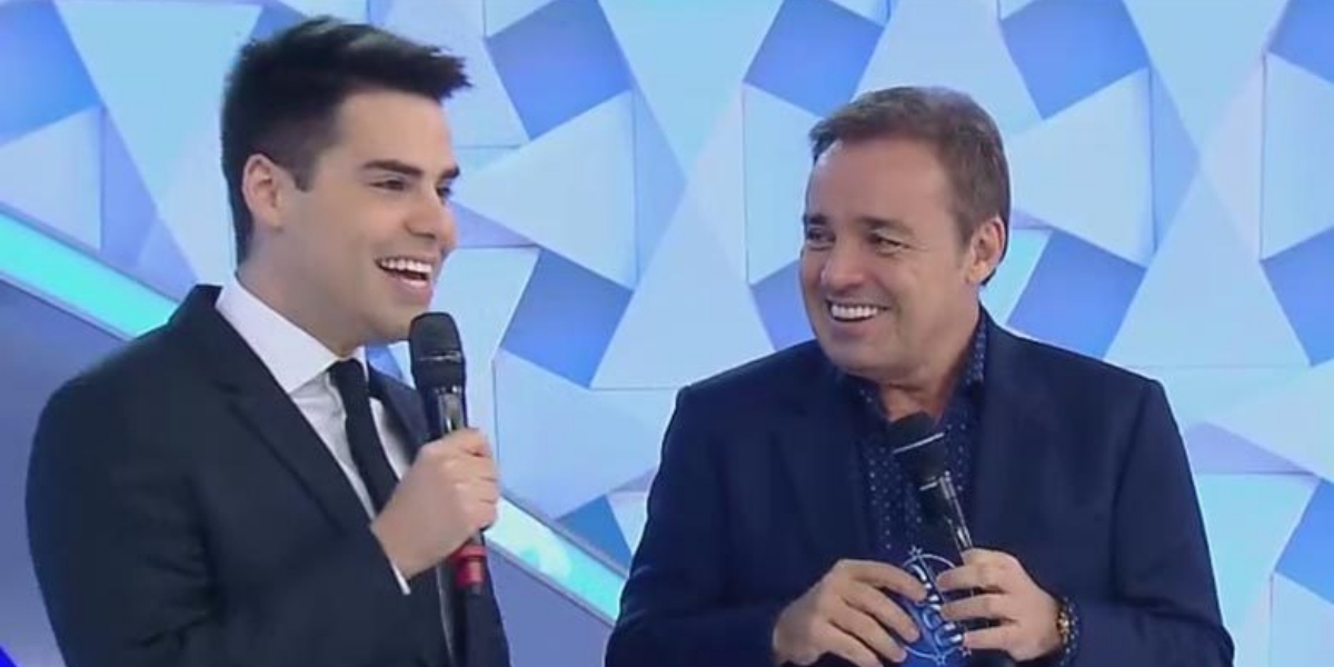 Luiz Bacci participou do "Gugu" em volta à emissora (Foto: Reprodução/Record)