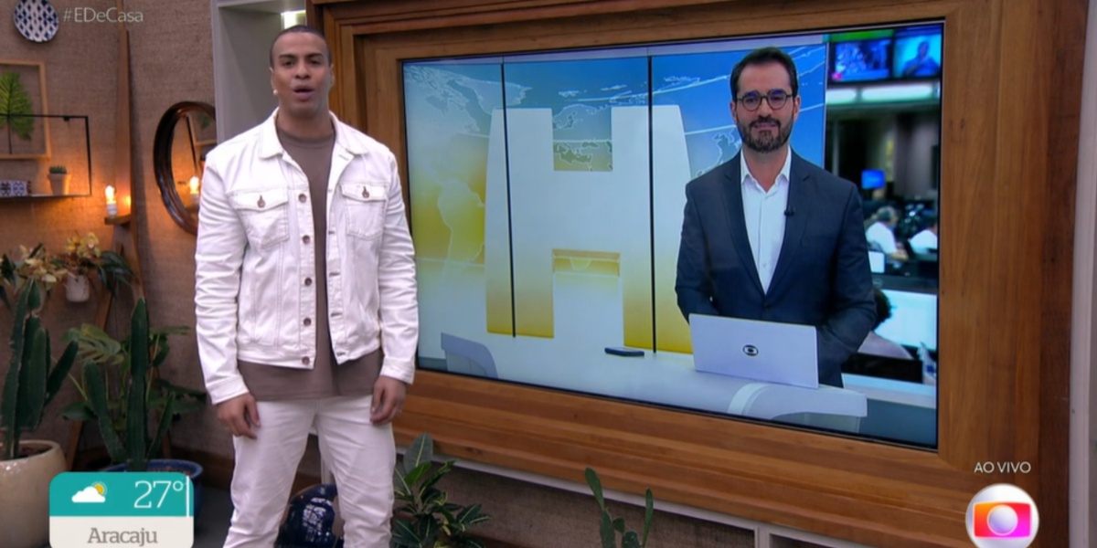 Marcelo Cosme e Thiago Oliveira no É de Casa (Foto: Reprodução/ Globo)