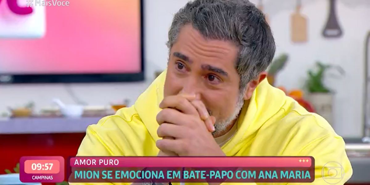 Marcos Mion não conseguiu segurar suas lágrimas ao falar de Romeo, seu filho autista (Reprodução: Globo)