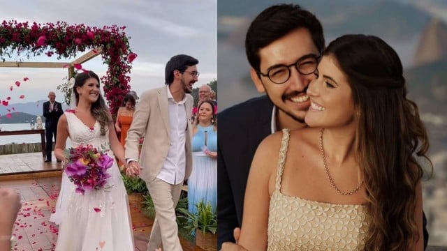 Nilson Klava e Gabriela Scalabrini durante o casamento, em maio de 2022. (Foto: Reprodução / Internet)