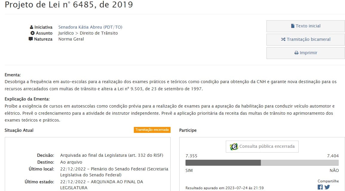 Projeto de Lei prevê que não seja mais necessário cursar autoescolas para ter CNH (Foto: Reprodução)