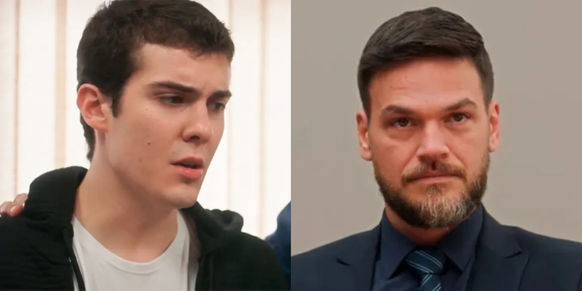 Rafa (Caio Manhente) e Theo (Emilio Dantas) em "Vai na Fé" (Foto: Reprodução/TV Globo)