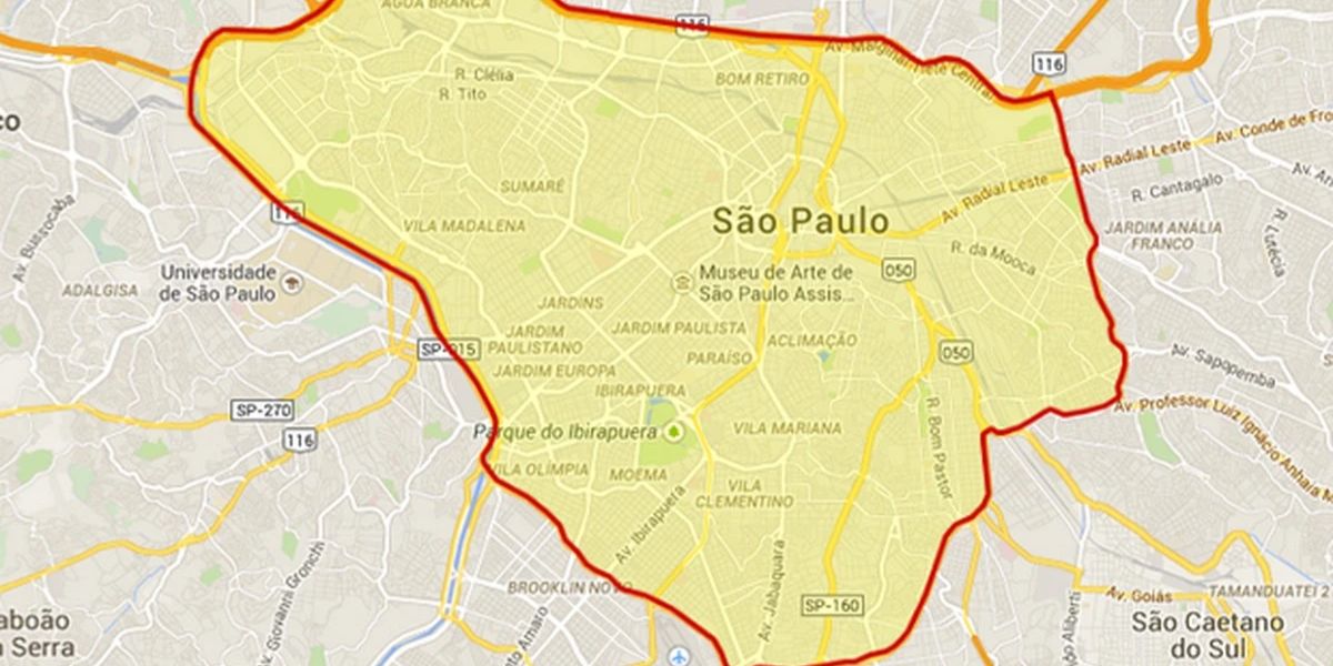 Área de rodízio de São Paulo (Reprodução: Internet)