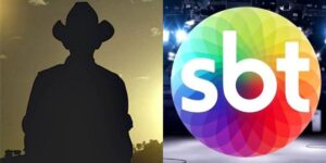 sombra de cantor sertanejo e logo do SBT - Foto Reprodução Internet