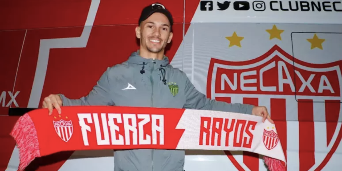 Maximiliano Silvera no Necaxa (Reprodução/Internet)