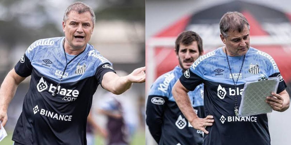 Aguirre prepara Santos para próxima partida (Montagem TV Foco).